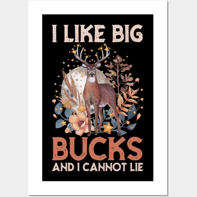 I like big bucks and I cannot lie - hunting Wall Art by levitskydelicia